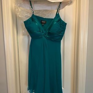 Teal Adrianna Papell short dress